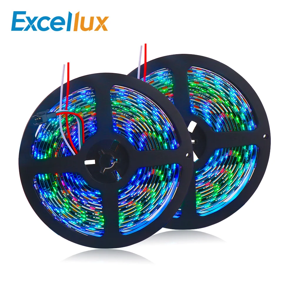 DC12V WS2811 5050 RGB адресуемый светодиодный пиксельный светильник, полноцветная светодиодная лента, гибкая лента, цифровая светодиодная лента, 1 IC контроль, 3led