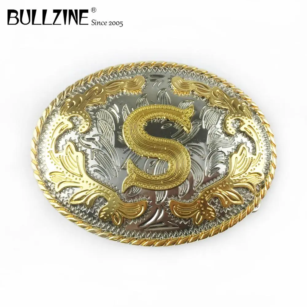 В Bullzine с цветами в западном стиле буквенным принтом S пряжка на ремешке серебро и