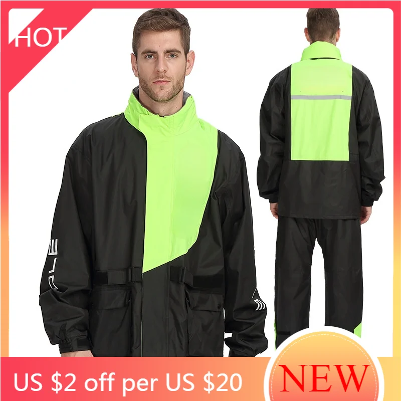Motorcycle Large Raincoat Women Foldable Poncho Outdoor Raincoat Men Jacket Waterproof Polyester Regenjacke Rain Gear AG50YY