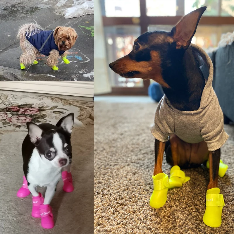 Летние противоскользящие Водонепроницаемый собачья обувь мягкие резиновые