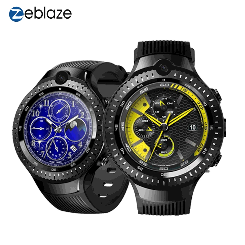 Zeblaze THOR 4 Dual Smart Watch 4G LTE Android 7.1.1 четырехъядерный процессор 1 Гб+ 16 Гб 1,4 дюймов AOMLED gps Nano SIM WiFi BT4.0 микрофон сердечный ритм