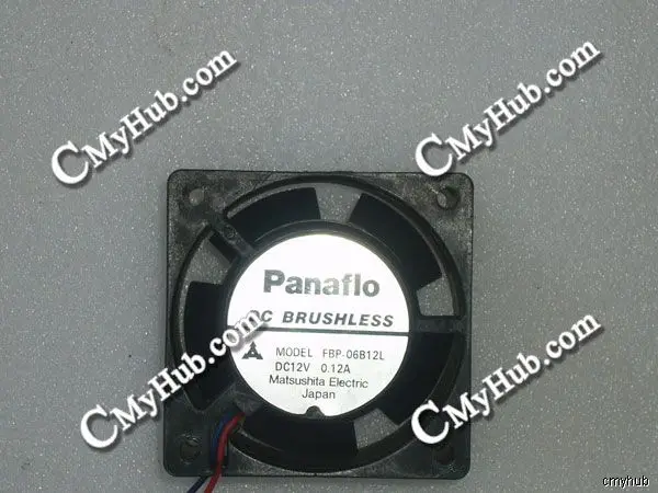 

For Panaflo FBP-06B12L DC12V 0.12A 6033 6CM 60mm 60x60x33mm 3Pin 2Wire Cooling Fan