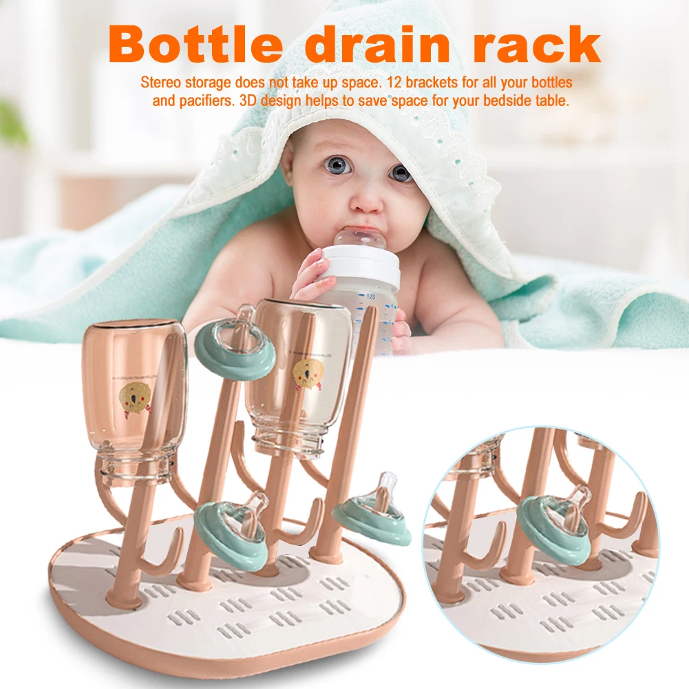 Baby Bottles Dryer Milk Bottle Drain Rack Bottle Rack Drying  Washing Drying Feeding Bottles Dryer for Space Saving Cute Shelf enlarge