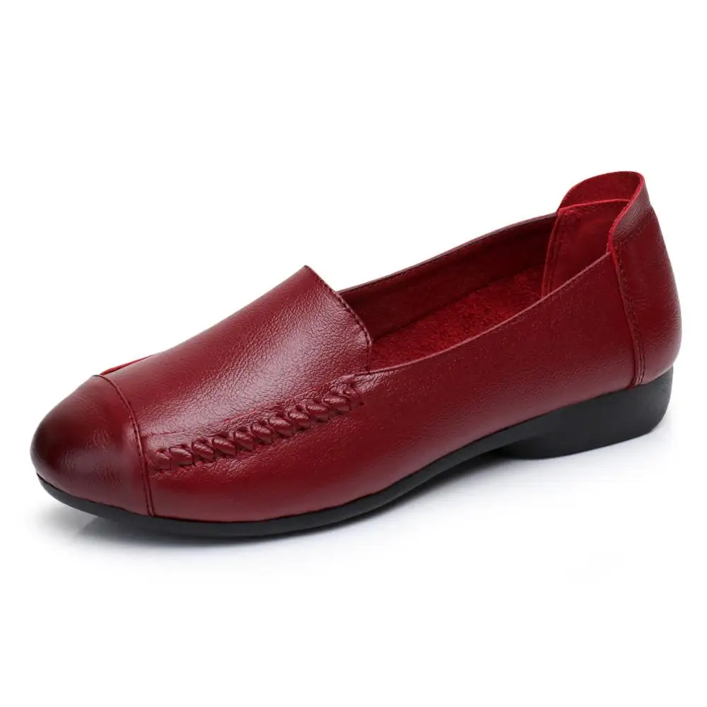 Туфли ZZPOHE женские из натуральной кожи модные повседневные лоферы без застежки