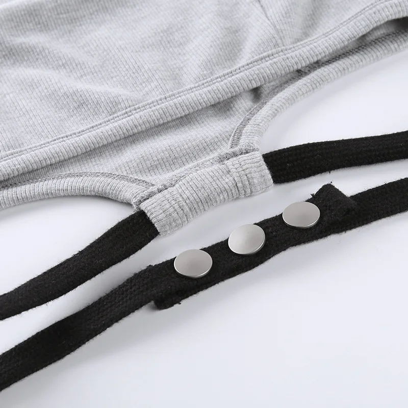 

2021 Casual Skinny Ribbed O Neck Sleeveless Tank Tops Women Patchwork Navel Slim Knitting Outfits Chic Bandage Crop Top Summer