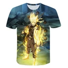 2021 летняя детская футболка с японским аниме Харадзюку, огненная страна, Коноха, хидамура, ниндзя, Учиха, футболка с коротким рукавом и круглым вырезом, топы