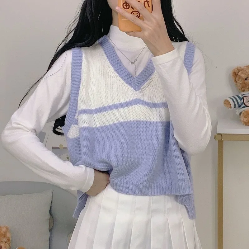 

Женский свитер, пуловер, Осень-зима, топы, корейский тонкий женский пуловер без рукавов, вязаный свитер, джемпер, мягкий теплый, Pull Femme