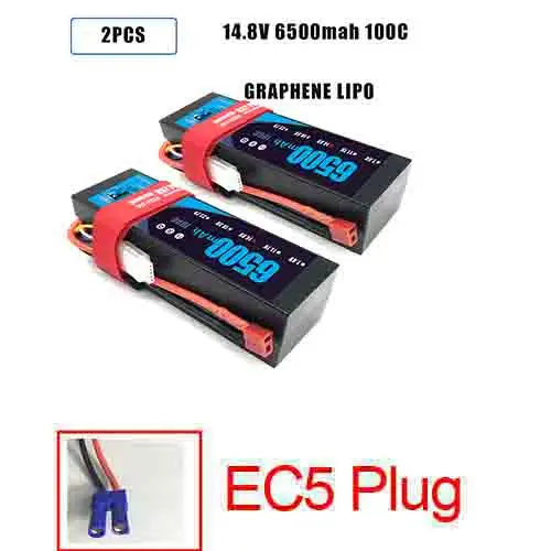 2PCS4S6500HARDEC5 DXF Lipo 4S Батарея жесткий чехол 14,8 V 5200 мА/ч, 6500 мА/ч, 50C 100C 200C AKKU для 1:8 1:10 RC автомобиль E Багги Truggy Грузовик Лодка - Цвет: 2PCS4S6500HARDEC5