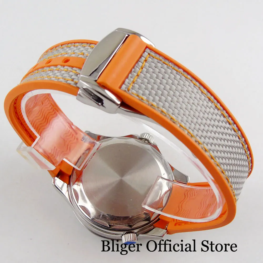BLIGER 20 мм резиновый ремешок для часов со стальной застежкой браслета - купить по