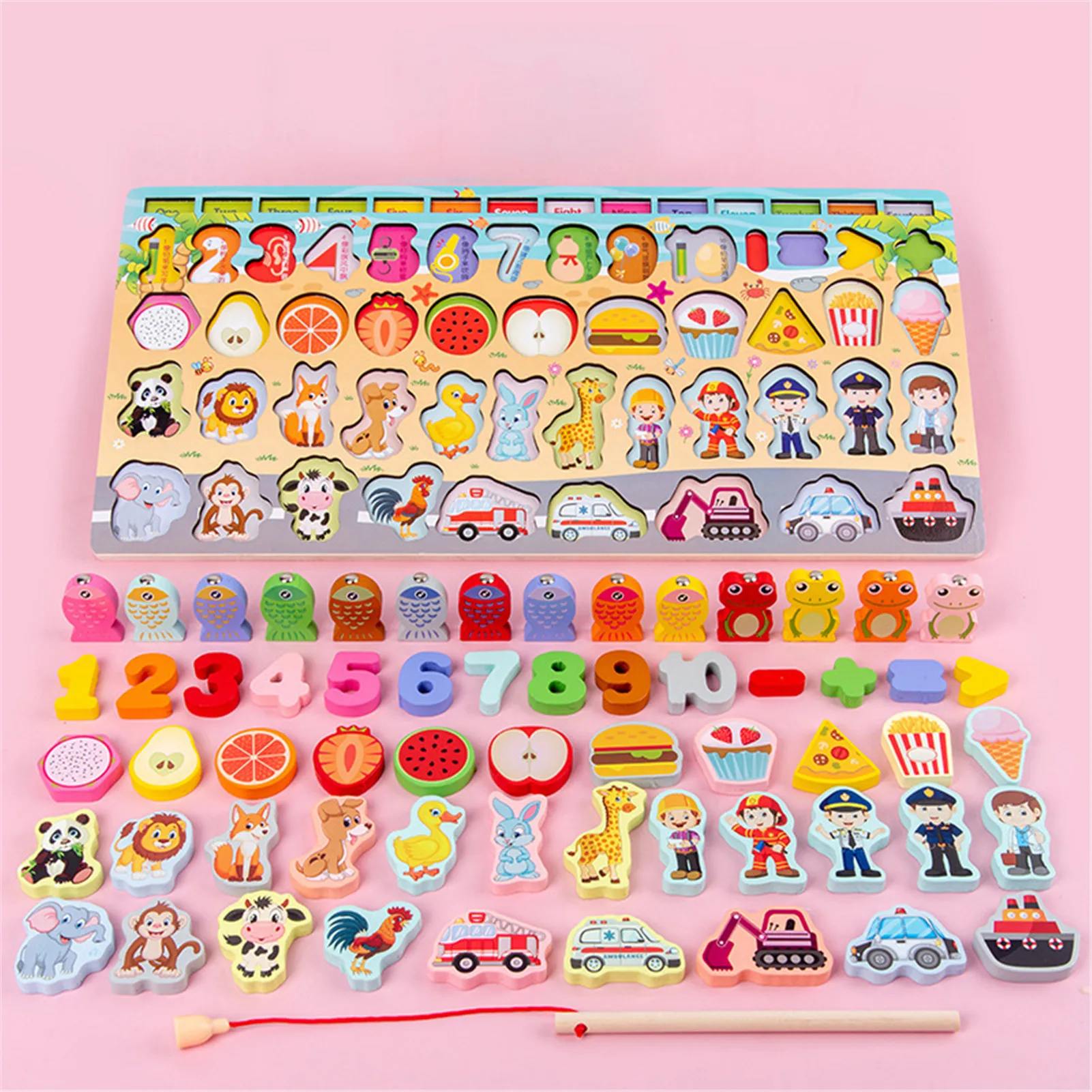 

Kids abcdefghijklmnabc Montessori Puzzle Toys Educational Wooden Geometric Shape Toy for Children Cognition Board Games Math Toy