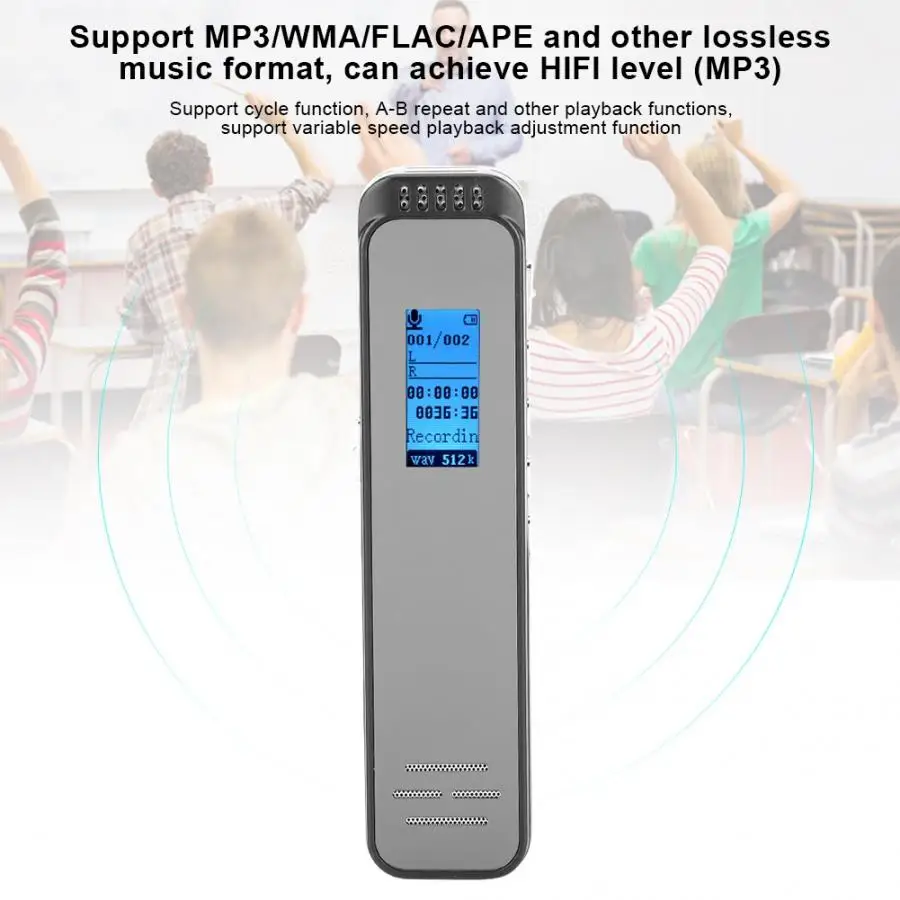 8 ГБ Высокое разрешение без потерь качество звука портативный аудио рекордер