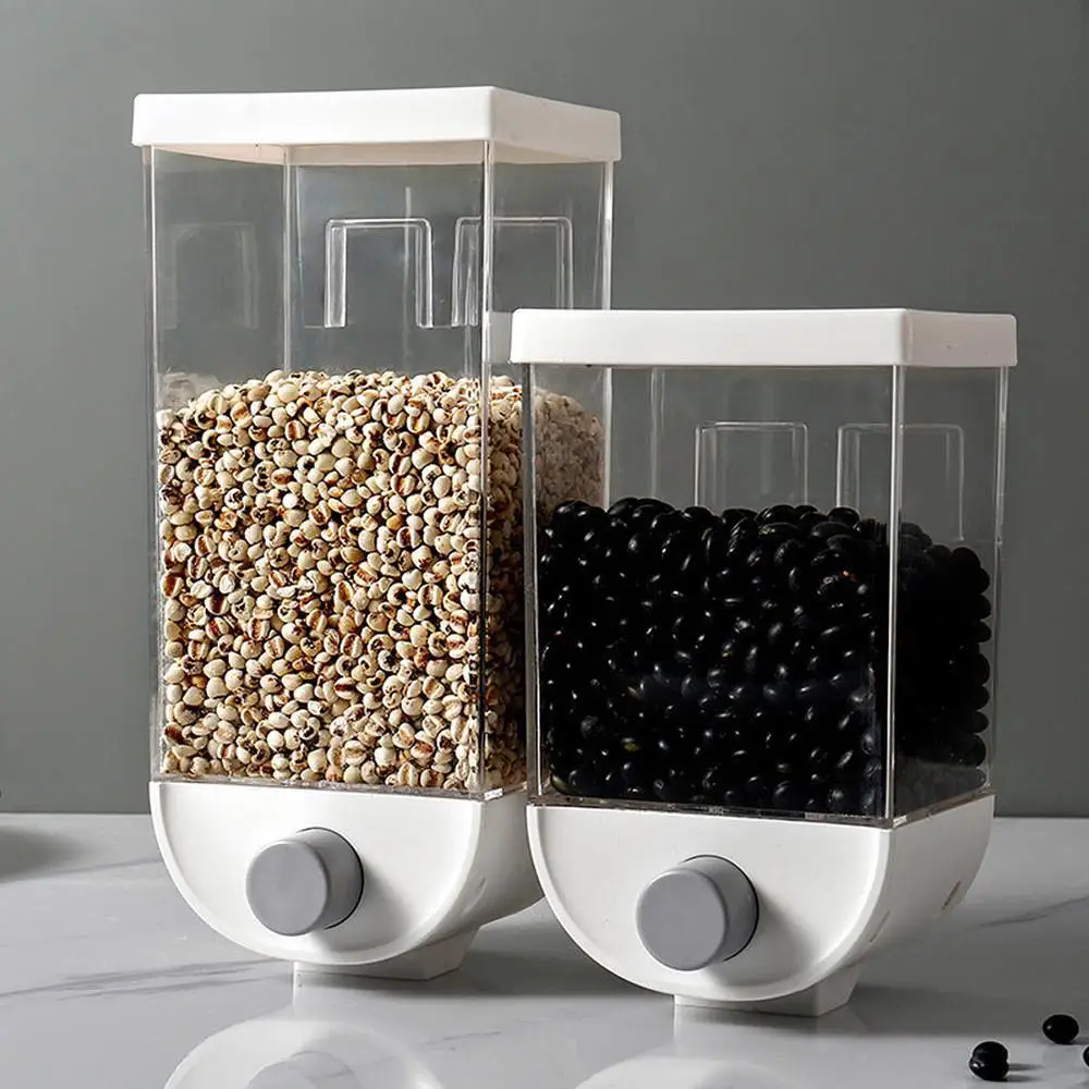 

Wall-Mounted Seperated Grain Cereal Can Rice Storage Box Classification Metering Rice Cylinder Automatic Rice Plastic