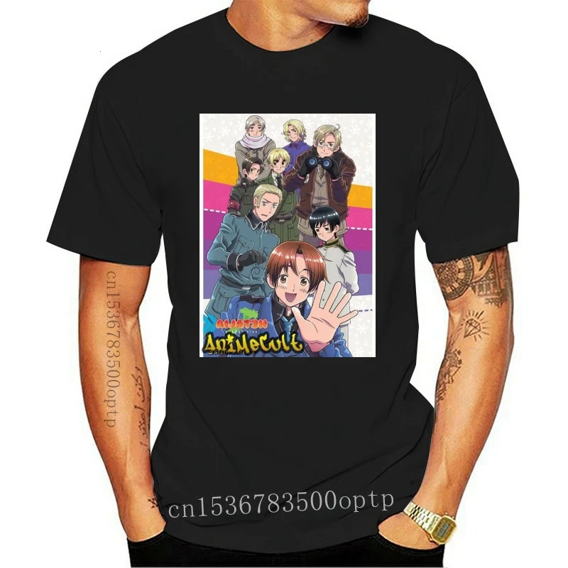 Новый хеталия и страны оси аниме сериал Мужская футболка Размеры S 2Xl красочная