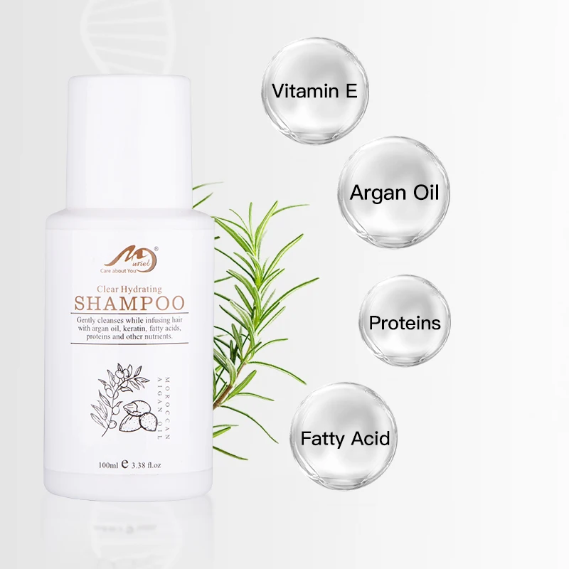 

Moroccan Argan Oil Shampoo Profissional Muriel Hydrating and Natural Shampoo Improve Frizz 100ml