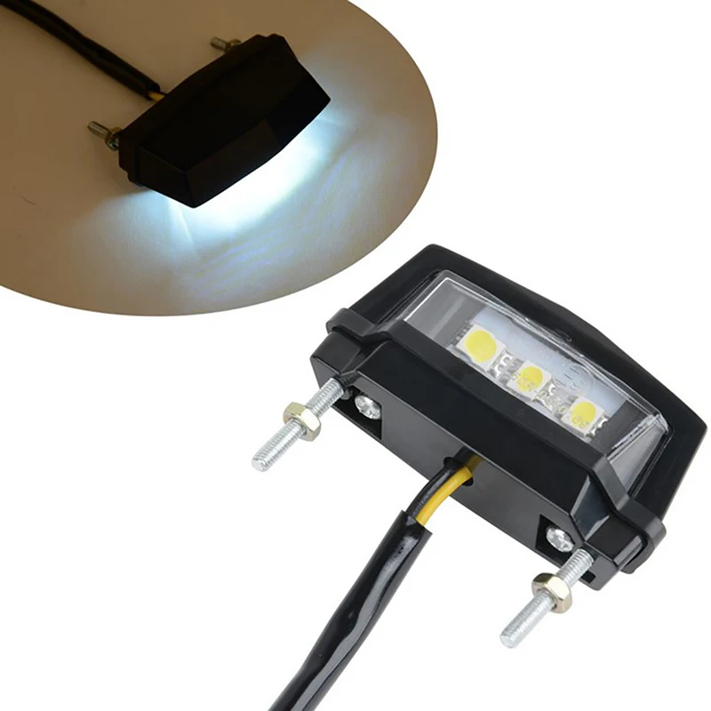 

2021 New 12V Universal Motorcycle License Plate LED Light Waterproof Motorcycle License Light