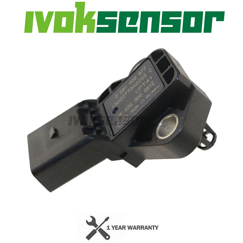 Датчик карты для Volkswagen Beetle Touareg Golf Jetta Passat 1.8L 1.9L 2.0L 3.0L 03G906051E|pressure boosting|pressure turbopressure