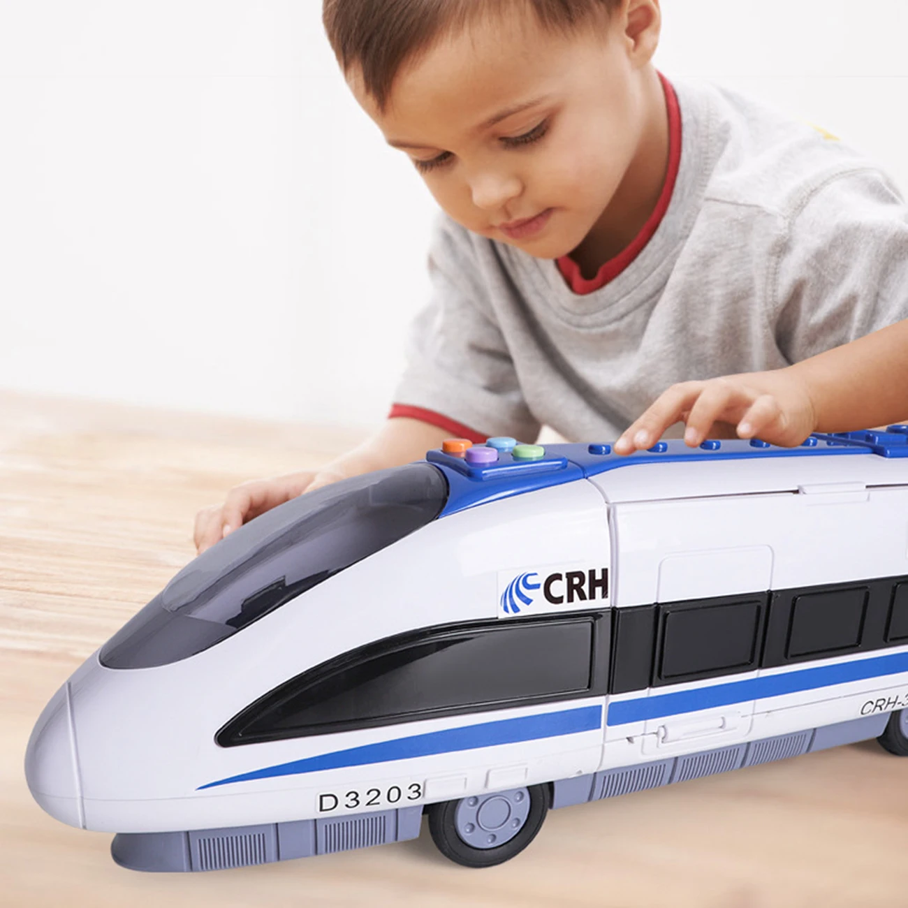 

Large-Scale Railway Train Toys Children's Train Toys Track Early Teaching Fun Car Model Inertial Light Music For Kids Gift