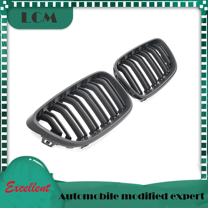 Передняя решетка с двойными ремнями из глянцевого черного/матового