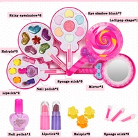 makeup sets children teen girls princess make up box glitter eye shadow lipstick cosmetic kit gift kids safe non toxic