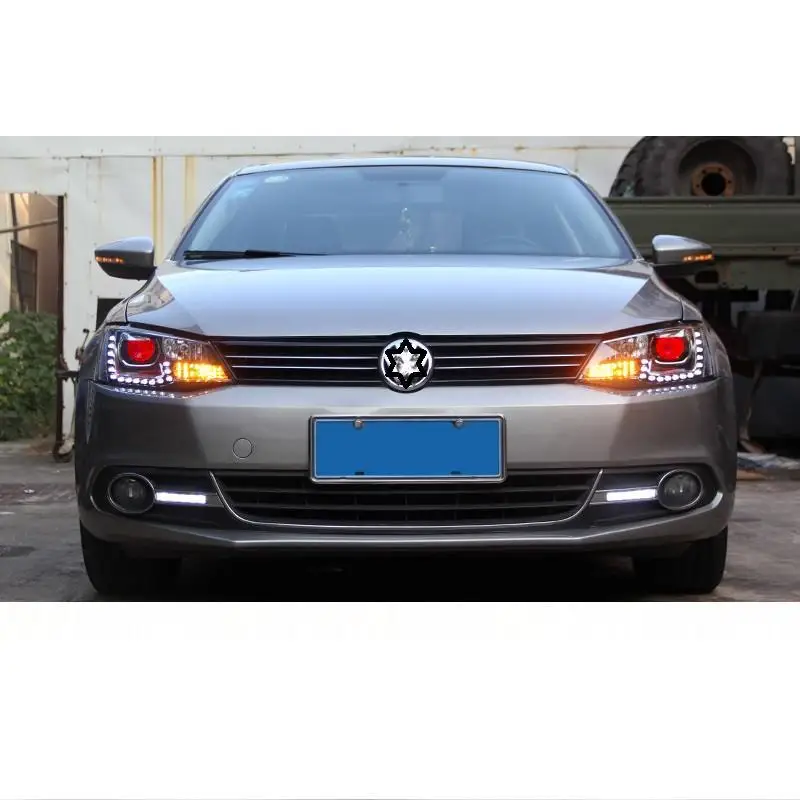 Автомобильные ходовые части Neblineros Para автомобильные Drl светодиодные фары автомобильные фары в сборе 12 13 14 15 16 17 для Volkswagen Sagitar