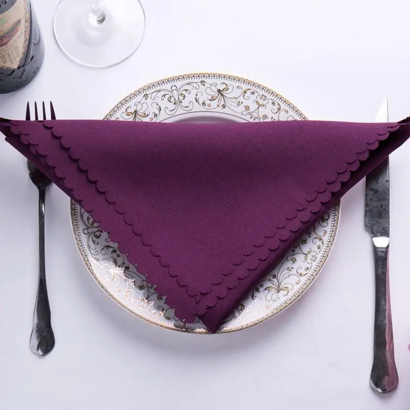

48x48cm tablecloths mouth cloth napkins Polyester Satin Handkerchief Cloth Table Napkins Wedding Table Decoration Home Textiles