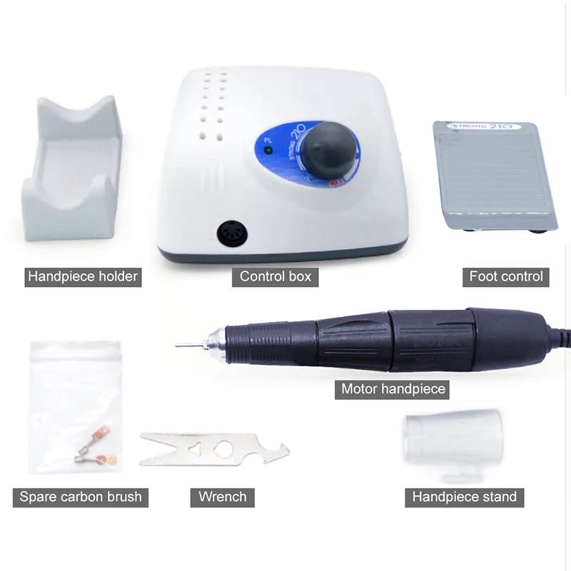 Высококачественная электрическая дрель для ногтей 65 Вт 35000 об/мин мощная модель