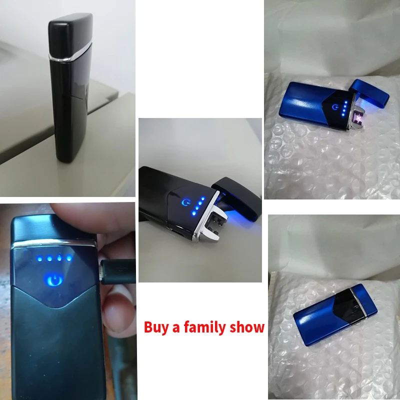 

Rechargeable Dual Arc USB Lighter Plasma Flameless Rechargeable Electric Lighter for Cigarette Candle Hqd Disposable Cigarette
