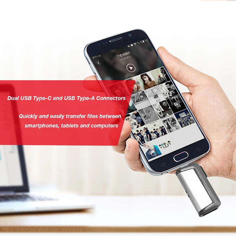Usb флеш накопитель Sandisk OTG type c usb 3 1 многофункциональный USB 32 ГБ 64 128 256 совместим с