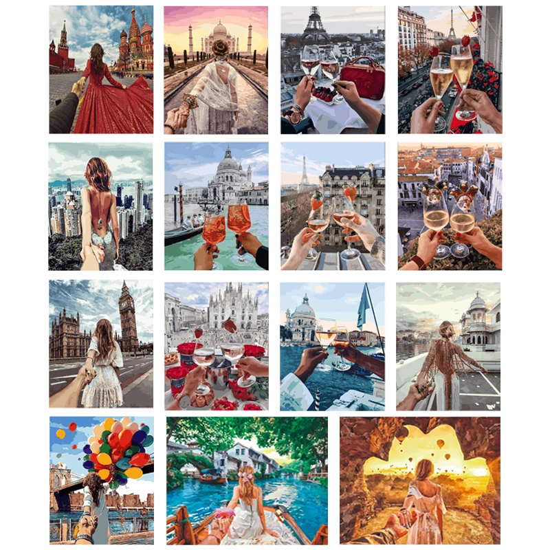 

5D DIY Diamond Embroidery Couple Holding Hands Back View 3D Diamond Painting Cheers Cross Stitch Mosaic Decoration Couple Gift