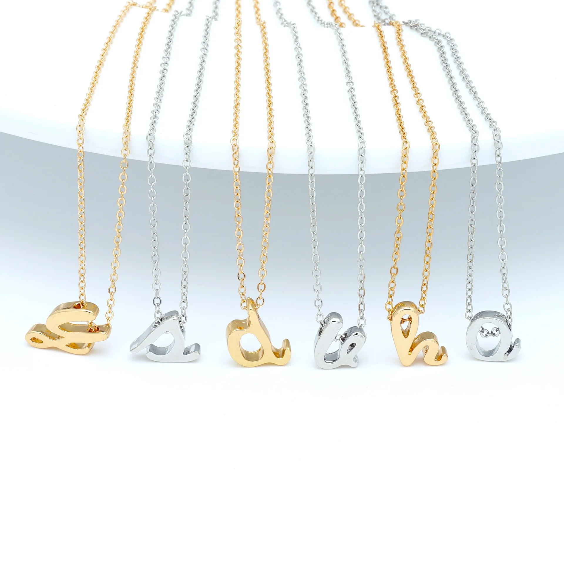 10 мм маленькое ожерелье с буквенным принтом пара кулонов A Z оригинальная цепочка