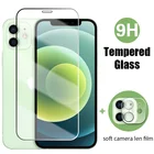 Защитное стекло 2 в 1 для iPhone 12 11 7 8 6 6S XS Plus Pro Max Mini, мягкая пленка для объектива камеры, закаленное стекло для iphone XR SE 2020 X