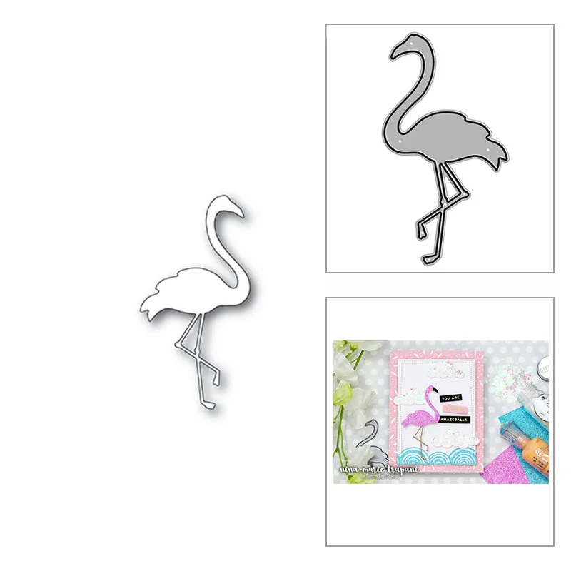 

Металлические штампы для вырезания фламинго, животных, птиц, для самостоятельного изготовления скрапбукинга и открыток, декоративное тисн...