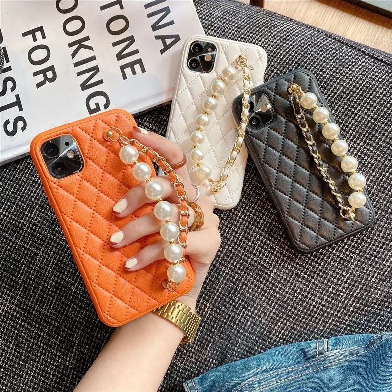

Fashionable mobile phone case with chain leather for IPHONE CASE 12promax/12PRO/12/11pro max/xr/XS/xs max чехол на айфон 11