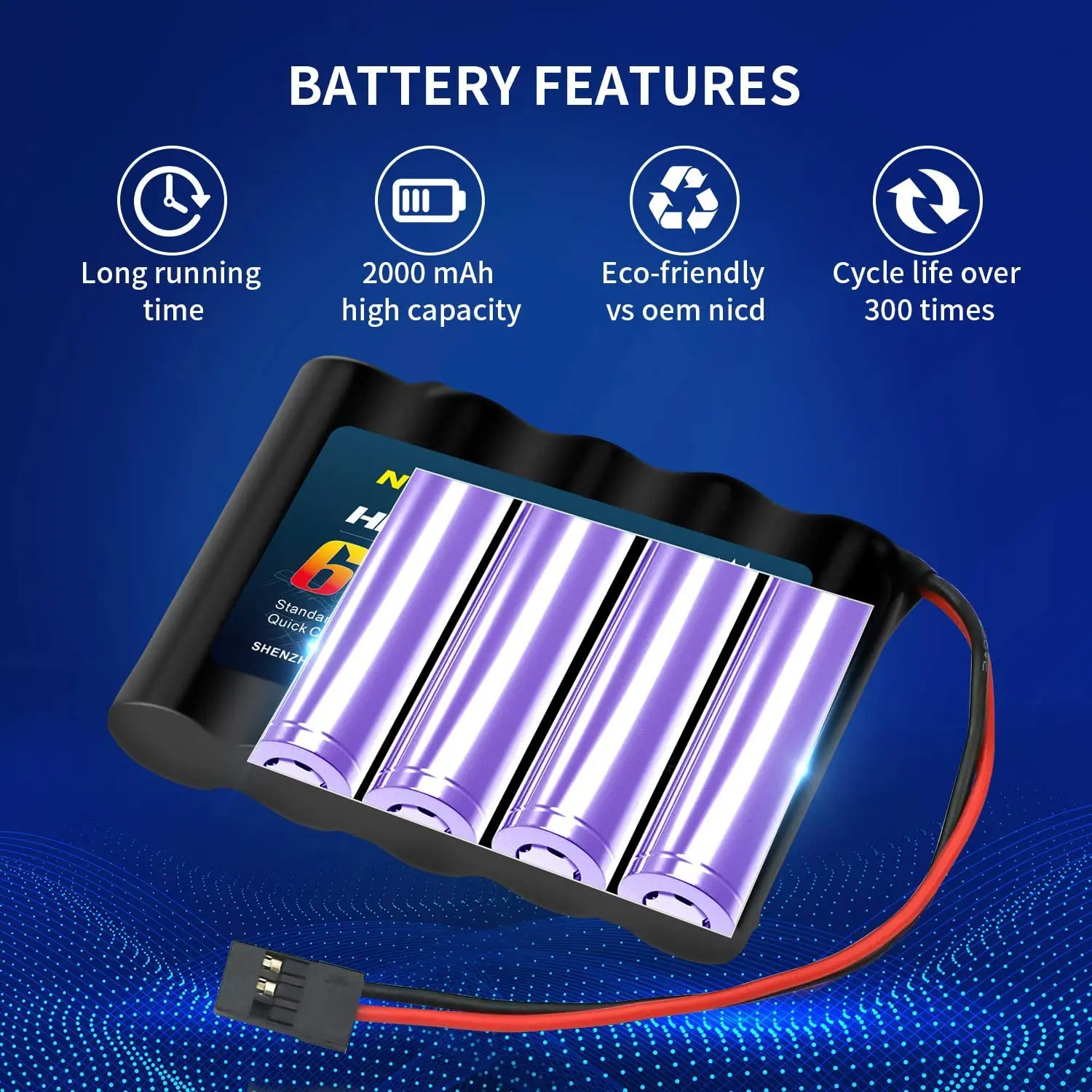 melasta 2 упак 6в 2000 мач nimh rc приемник бата