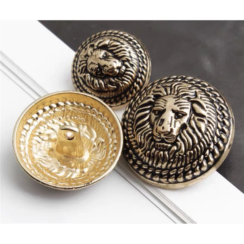 Винтажные металлические пуговицы в виде головы льва козы 10 шт. 15/20/25 мм аксессуары