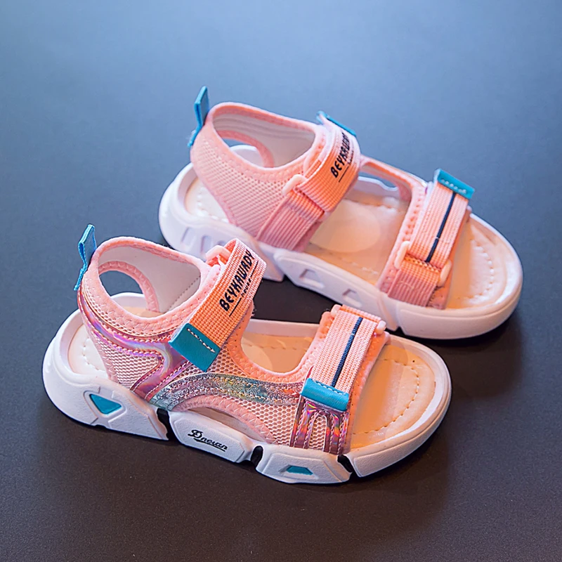 

Children's shoes girls' sports sandals new net red soft soled shoes children's and girls' big children's beach shoes