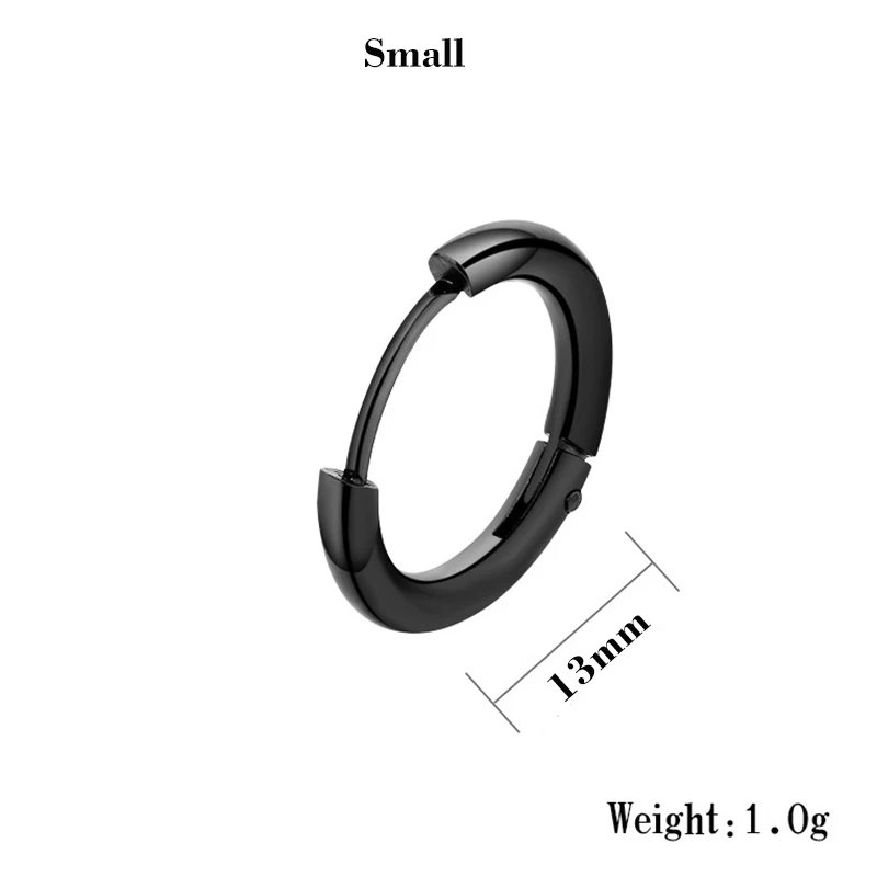 Titanium Steel Earrings Round Male Jewelry Accessories Hipster Rock Style Punk Circle Men 02Q43 | Украшения и аксессуары