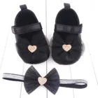 2 шт., мягкая обувь для новорожденных девочек, с бантом