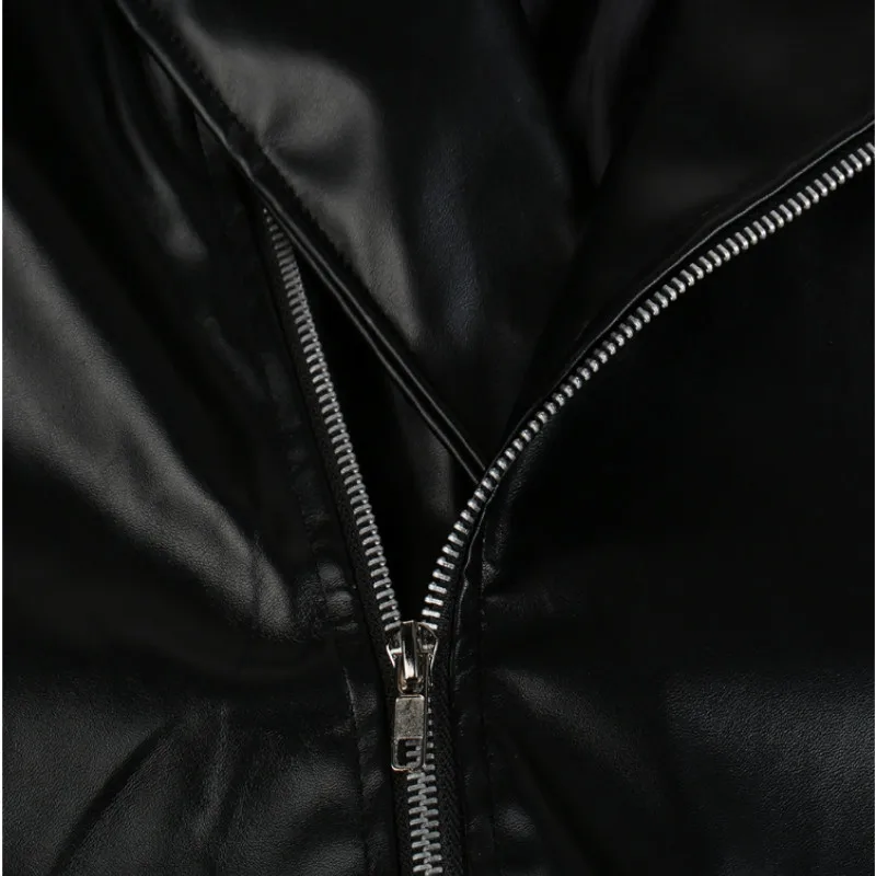 

Fashion Leather Jackets Men PU Leather Coat Men Autumn Winter Motorcycle Jacket Men Casual Slim Fit Turn Down Collar Male Jacket