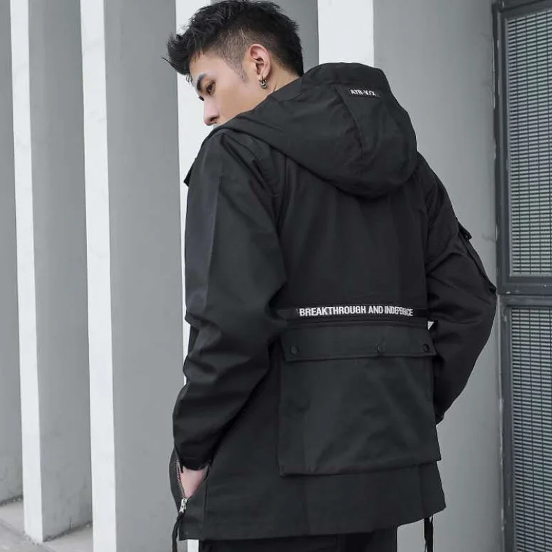 CROXX Techwear Мужская Военная полевая Толстовка карго куртка ветрозащитная панк