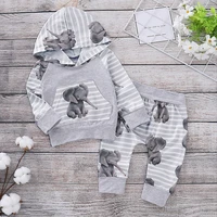 2020 talloly childrens clothing hot style baby elephant hooded suit sweater trousers