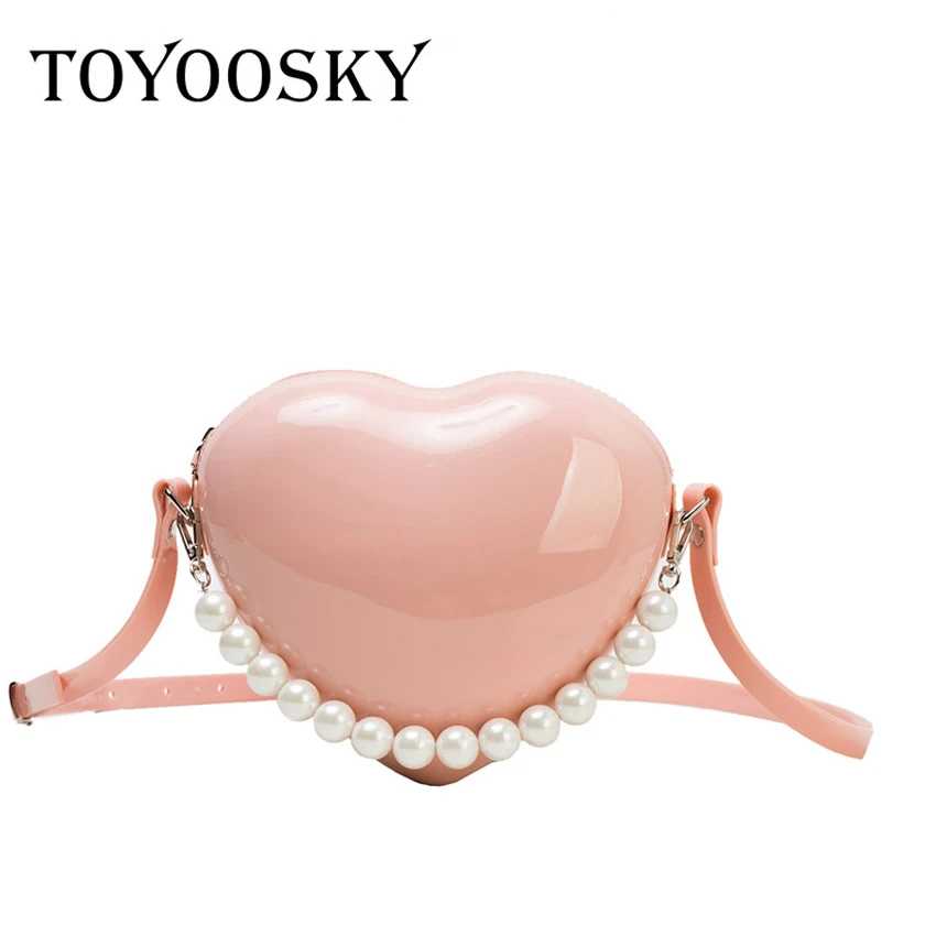 TOYOOSKY прозрачный желе кошелек для женщин милый 2020 летний в форме сердца маленькая