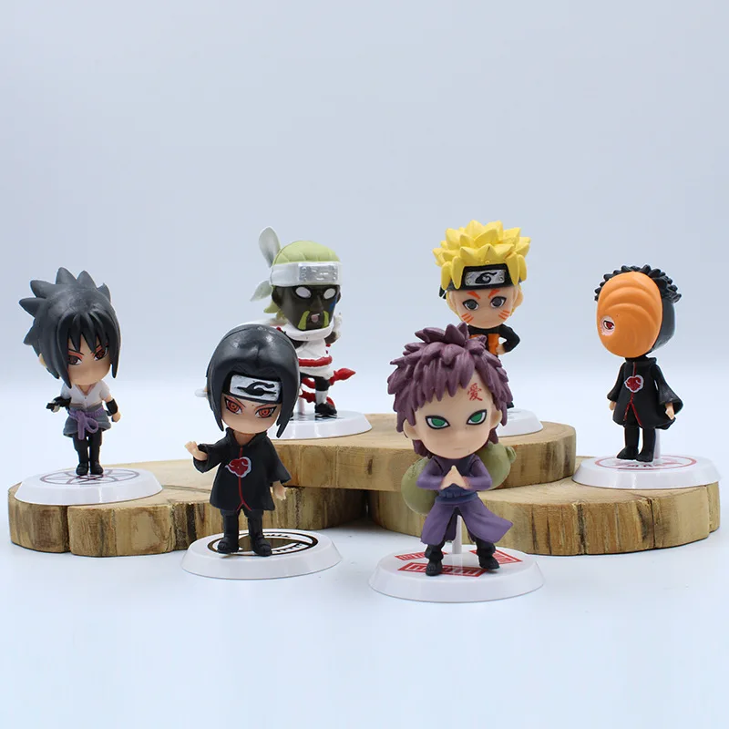 Экшн фигурка Наруто 6 шт./Лот игрушки в стиле Q Zabuza Haku Gaara Sasuke Naruto Sakura ПВХ модель