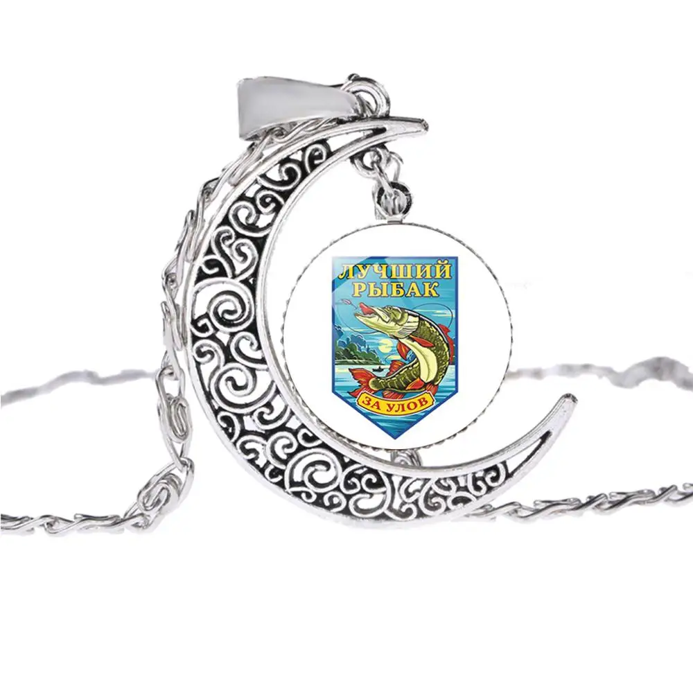 Ожерелье с подвеской в виде российских войск стеклянный кабошон винтажное