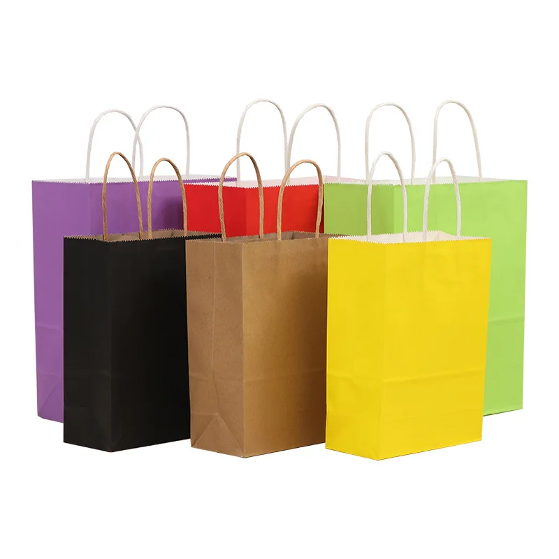 

Kraft paper packaging bags takeaway packaging handbags clothing shopping kraft paper bags custom creative gift packaging bags