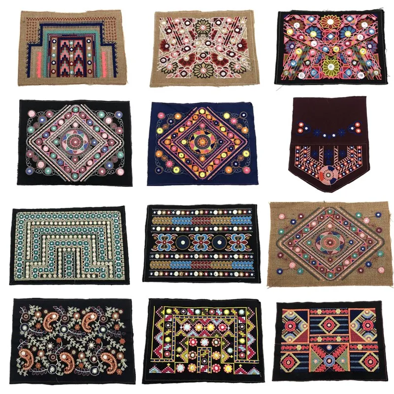 1 шт. этнический бутик вышивка крестиком аксессуары аппликация цветок Швейные