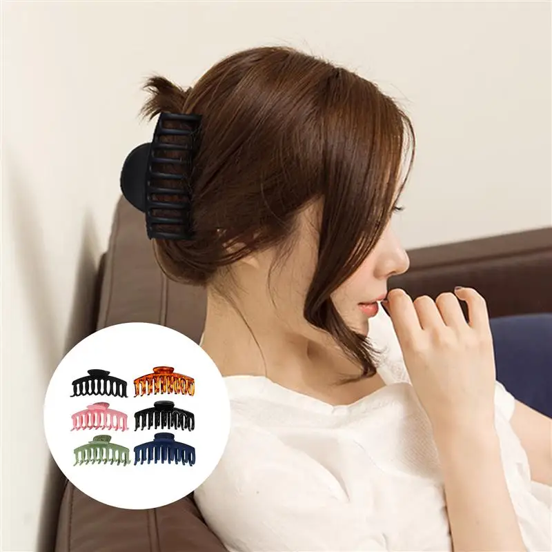 

6pcs Acrylic Large Hair Clips Chic Large Hair Claw Clips Hair Claw Clamps for Lady Women