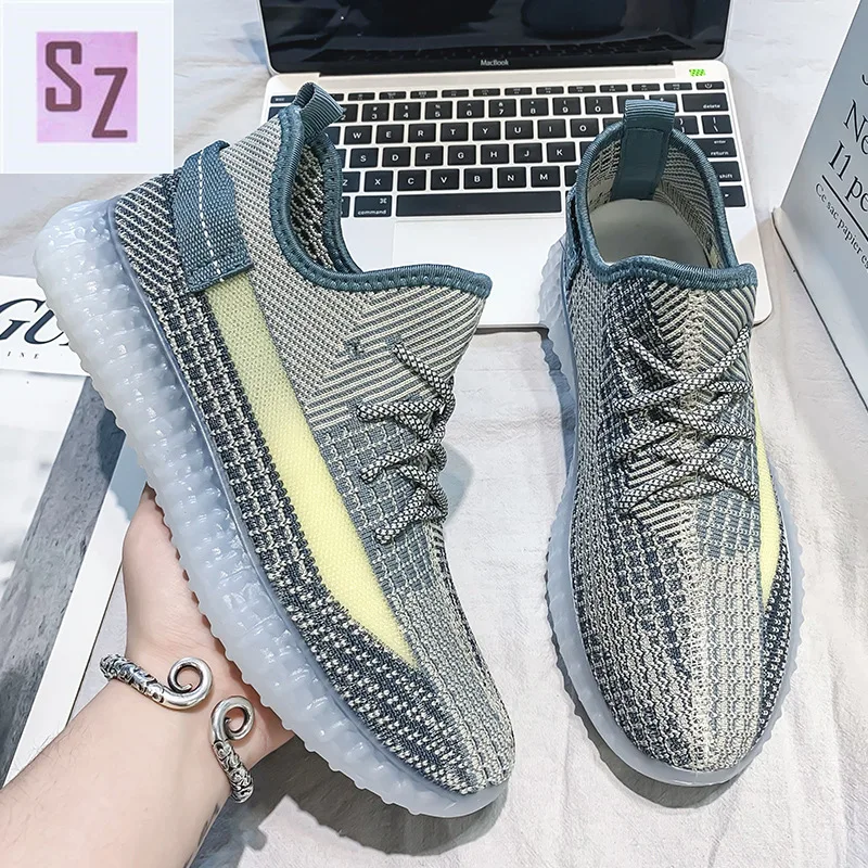 

2021 New Designer Breathable Flying Woven Men's Shoes Trend All-match Sports Shoes Casual Shoes Net Shoes Men