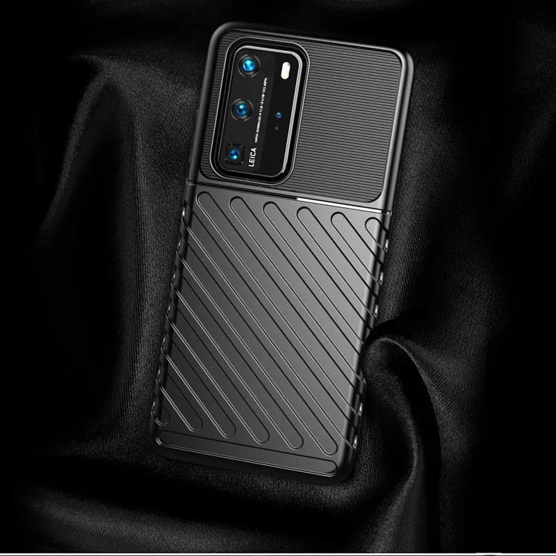 Мягкая резиновая Противоударная задняя крышка для Huawei P40 Lite P30 Mate 30 20 RS Honor View Pro Nova 6