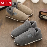 asifn mens home winter slippers women non slip indoor house warm cotton furry shoes male slippers with fur zapatos de hombre